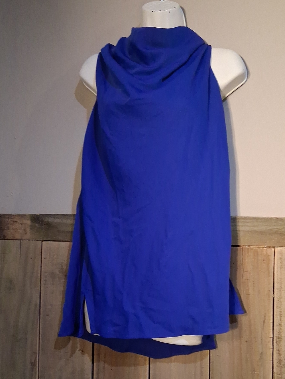 JODIFL Electric Blue Sleeveless Draped Mini Dress